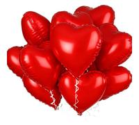 10 globos de corazón, globos rojos con corazones, globos rojos para bodas, fiestas de cumpleaños, bodas, compromisos, día de San Valentín (18 pulgadas)