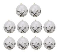 10 globos transparentes de látex con patrón número 50, lentejuelas de confeti para fiesta de cumpleaños, decoración de aniversario de boda, oro rosa, plata y dorado (50 globos transparentes más