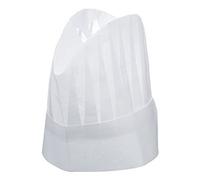 10 gorro de cocinero de papel cm. 23 Talla única con lengüeta para ajuste Chef 's hat