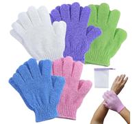 10 guantes exfoliantes de color caramelo, guantes exfoliantes para cuerpo y cara, guantes de masaje exfoliantes para mujeres, ducha, spa, masaje, 10 unidades
