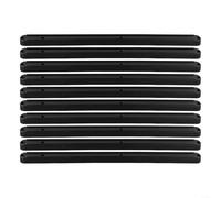 10 guías de plástico de repuesto para cajones y armarios deslizantes suaves para cajones y armarios (negro-298 mm)