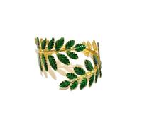 10 hebillas de servilletero de hoja verde, diseño de hoja abierta galvanizada de aleación para bodas, fiestas, decoración de mesa, Navidad y Acción de Gracias (dorado)