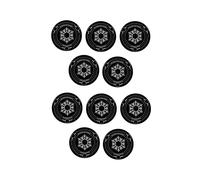 10 Hojas Adhesivas de Succión, Placa de Hierro Termoconductora con Adhesivo para Refrigerador de Teléfono, 35x35 Mm, Negro