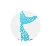 10 hojas aromáticas de ambientador de coche con estampado de cola de sirena, accesorios para colgar en el coche con cuerdas para decoración