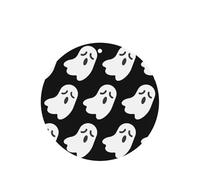 10 hojas aromáticas de ambientador de coche con estampado de fantasmas blancos, accesorios para colgar en el coche con cuerdas para decoración