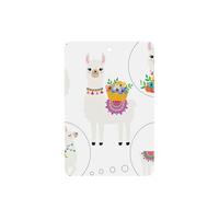 10 hojas aromáticas de ambientador de coche con estampado de llama, accesorios para colgar en el coche con cuerdas para decoración