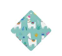 10 hojas aromáticas de ambientador de coche con estampado de llama de alpaca, accesorios para colgar en el coche con cuerdas para decoración