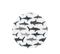 10 hojas aromáticas para ambientador de coche con estampado de peces y tiburones, accesorios para colgar en el coche con cuerdas para decoración