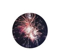 10 hojas aromáticas para ambientador de coche con impresión de fuegos artificiales, accesorios para colgar en el coche con cuerdas para decoración