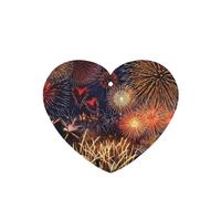 10 hojas aromáticas para ambientador de coche, con impresión de fuegos artificiales, accesorios para colgar en el coche con cuerdas para decoración