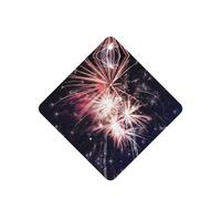 10 hojas aromáticas para ambientador de coche con impresión de fuegos artificiales, accesorios para colgar en el coche con cuerdas para decoración