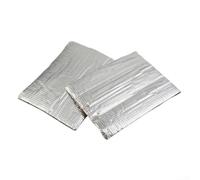 10 hojas de aislamiento acústico para coche, 5 mm, butilo, aluminio, resistente al fuego, amortiguador de vibraciones, para carrocería, capó, furgoneta, color plata, 250 x 180 mm