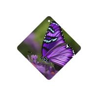 10 hojas de ambientador de coche con estampado de mariposas moradas con cuerda para el hogar