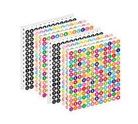 10 hojas de calcomanías de letras pequeñas de 1/2 pulgada, redondas, coloridas del alfabeto, calcomanías autoadhesivas para álbumes de recortes, manualidades decorativas