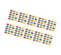 10 hojas de etiquetas adhesivas surtidas de 7, 6 x 5, 1 cm, para la gestión de inventario de supermercados, etiquetas de costos vacías