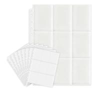 10 hojas de fundas para tarjetas intercambiables, 360 bolsillos, fundas transparentes para tarjetas de juego, carteras, colección de páginas de álbum