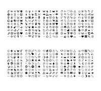 10 Hojas De Mini Tatuajes Temporales Para Dedos, Serie Negra, Pequeños Y Frescos, Para Clavícula Y Mano.