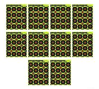 10 hojas de papel de destino con salpicaduras fluorescentes, líneas de cuadrícula para ayudar a apuntar y para un uso fiable (D)