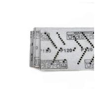 10 hojas de papel de lija con múltiples agujeros, rollo abrasivo de grano 80 500 con respaldo de película para resistencia al desgarro y extracción de polvo mejorada en lijado húmedo o seco (grano 120