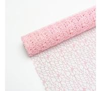 10 hojas de papel de regalo de flores de estilo coreano de 19.5 x 26 pulgadas, malla jacquard calada, papel de regalo para el día de San Valentín, suministros de ramo de floristería, para