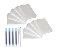 10 Hojas de Papel de Transferencia Estabilizador de Soluble en Agua con Bolígrafo