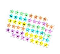 10 hojas de pegatinas de estrella pequeñas, etiquetas decorativas adhesivas de regalo de recompensa, caras felices