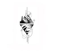10 hojas de pegatinas de tatuajes de tótem negros, tatuajes temporales impermeables falsos for cuello, mano, brazo, arte corporal for hombres y mujeres(52)