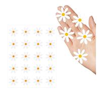 10 hojas de pegatinas para bicicleta, diseño de margaritas con flores y margaritas, pegatinas de pared, diseño de margaritas blancas y florales para coche, bicicleta, portátil, teléfono móvil