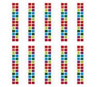 10 hojas de pestañas de plástico PET de colores, pegatinas autoadhesivas impermeables para clasificación de archivos y codificación de colores, divisores autoadhesivos extraíbles