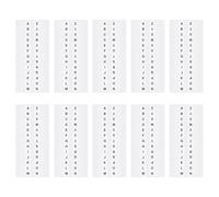 10 hojas de pestañas de plástico PET de colores, pegatinas autoadhesivas impermeables para clasificación de archivos y codificación de colores, divisores autoadhesivos extraíbles