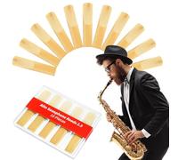 10 hojas de saxofón alto de grosor 2,5, hojas profesionales de saxofón alto con punta más fina gracias a la avanzada tecnología de fabricación para saxofón principiantes y jugadores avanzados