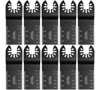 10 hojas de sierra oscilantes multiherramienta de liberación rápida para metal, madera, plástico, cuchillas de corte para cable, color negro