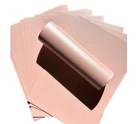 10 hojas de tarjeta A4 rosa plateada y brillante, decorativa, de doble cara, 300gsm