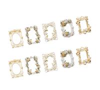 10 hojas de tarjetas de marco vintage en relieve para diario, álbum de fotos, adornos, álbumes de recortes, decoración de papel, accesorios de diario