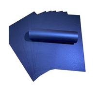 10 hojas de tarjetas decorativas A4 nacaradas de color real, 300 g/m², doble cara (azul real)