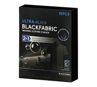 10 hojas de tinte de tela ultra negras para ropa negra, restauración de color, pintura de ropa, tintes de ropa, fórmula 2 en 1 con suero protector de fibra, lavable a máquina para algodón, lino y seda