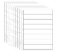 10 Hojas Insertos para álbumes de sellos, 80 bolsillos transparentes 197x29mm, sujetapáginas unilaterales 9 agujeros estándar para coleccionistas IS02S810