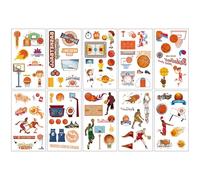 10 Hojas Mariposas、Sirena、Animales del mar impermeables tatuajes temporales, estilos mixtos tatuajes de dibujos animados, regalos de maquillaje de fiesta (Y)