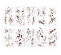 10 hojas pegatinas de la cicatriz del tatuaje de Halloween, Tatuaje de cara pegatinas de cara para mujeres hombres mascarada Halloween Cosplay partido maquillaje props (Y)