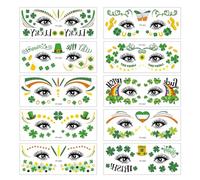 10 hojas pegatinas de la cicatriz del tatuaje de Halloween, Tatuaje de cara pegatinas de cara para mujeres hombres mascarada Halloween Cosplay partido maquillaje props (V)