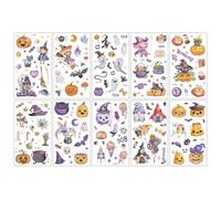 10 hojas pegatinas de la cicatriz del tatuaje de Halloween, Tatuaje de cara pegatinas de cara para mujeres hombres mascarada Halloween Cosplay partido maquillaje props (B)