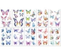 10 Hojas Pegatinas De Tatuaje De Mariposa De Dopamina Con Brillo De Alta Gama Frescas Y Delicadas Impermeables Y Realistas Para La Clavícula