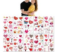 10 Hojas Tatuajes De San Valentín Propuestas De Matrimonio Confesiones De Amor Fiestas Regalos En Forma De Corazón Pegatinas De Tatuajes Temporales