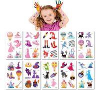 10 Hojas Tatuajes Temporales De Brujas De Magia Oscura Para Manos Y Cuerpo Decoraciones De Halloween