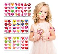 10 Hojas Tatuajes Temporales Infantiles Coloridos Con Forma De Corazón Pegatinas Faciales Para El Día De San Valentín Y El Día De La Madre