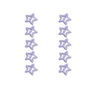 10 horquillas con forma de estrella, para novia, fluorescente, con forma de estrella, de primavera, para boda, coleta de caballo