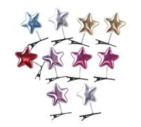 10 horquillas de primavera con forma de dibujos animados para mujer, cómodas pinzas para el pelo para niñas, viajes, fotografía, varios colores