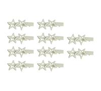 10 horquillas para el pelo de estrella para niñas, accesorios de peinado, pintura asada, pasadores para el pelo para adolescentes, horquillas laterales para niñas