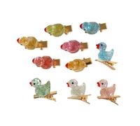 10 horquillas para el pelo de pato, elegantes horquillas de resina seguras para niñas y niños, uso diario, suministros para fiestas