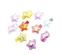 10 horquillas para el pelo para niñas y niñas con forma de estrella de cinco puntas y corazón, accesorios para el pelo para niñas y mascotas